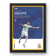 Affiche Kylian Mbappé - Real Madrid – Affiche encadrée personnalisée - Cadre Perso