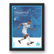 Affiche Mason Greenwood - OM – Affiche encadrée personnalisée - Cadre Perso