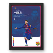Affiche Lionel Messi - FC Barcelone – Affiche encadrée personnalisée - Cadre Perso