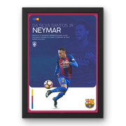 Affiche Neymar Jr - FC Barcelone – Affiche encadrée personnalisée - Cadre Perso