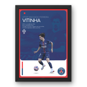 Affiche Vitinha - PSG – Affiche encadrée personnalisée - Cadre Perso