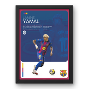 Affiche Lamine Yamal - FC Barcelona – Affiche encadrée personnalisée - Cadre Perso