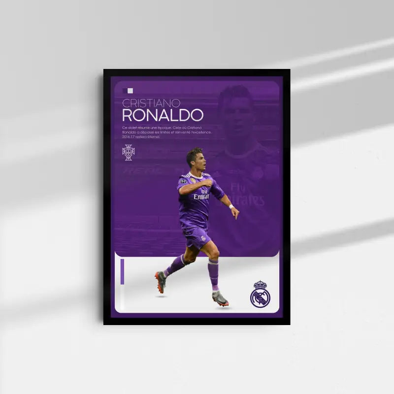 Affiche Ronaldo - Real Madrid – Affiche encadrée personnalisée - Cadre Perso