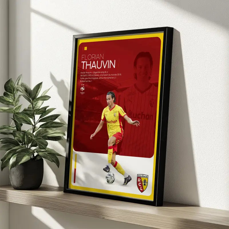 Affiche Florian Thauvin - RC Lens – Affiche encadrée personnalisée - Cadre Perso