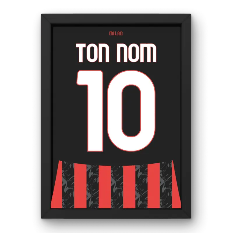 Affiche AC Milan Domicile 25-26 – Affiche encadrée personnalisée - Cadre Perso