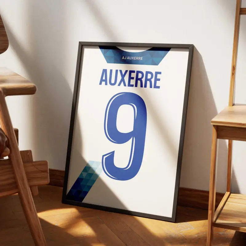 Affiche AJ Auxerre Domicile 2024-2025 – Affiche encadrée personnalisée - Cadre Perso