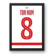 Affiche AS Monaco Domicile 25-26 – Affiche encadrée personnalisée - Cadre Perso