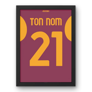 Affiche AS Roma Domicile 25-26 – Affiche encadrée personnalisée - Cadre Perso