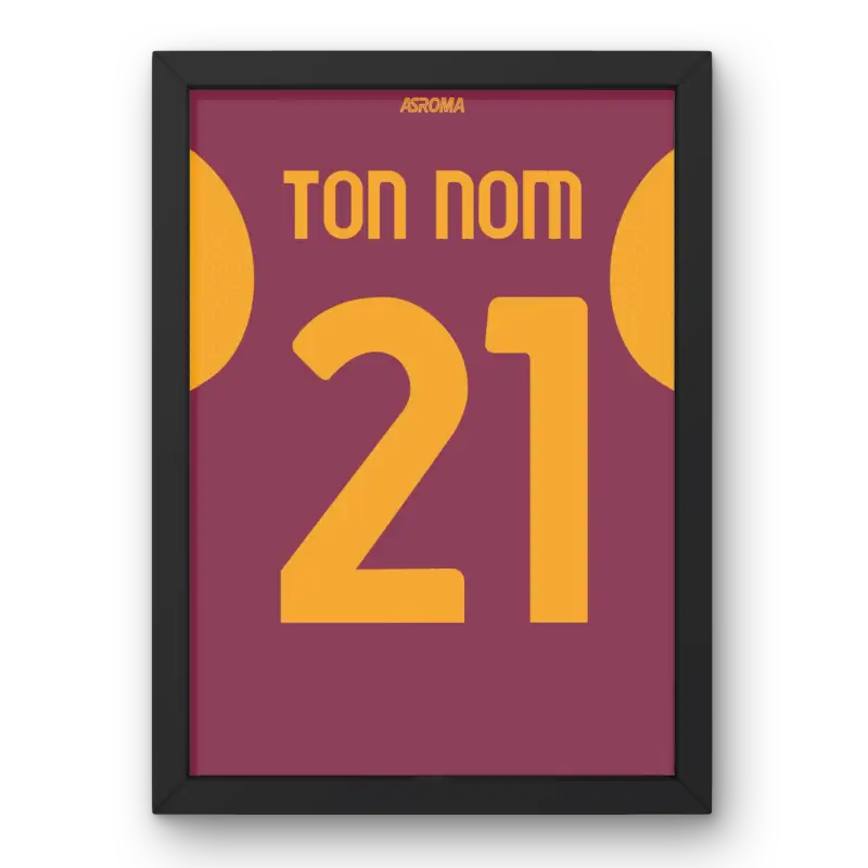 Affiche AS Roma Domicile 25-26 – Affiche encadrée personnalisée - Cadre Perso
