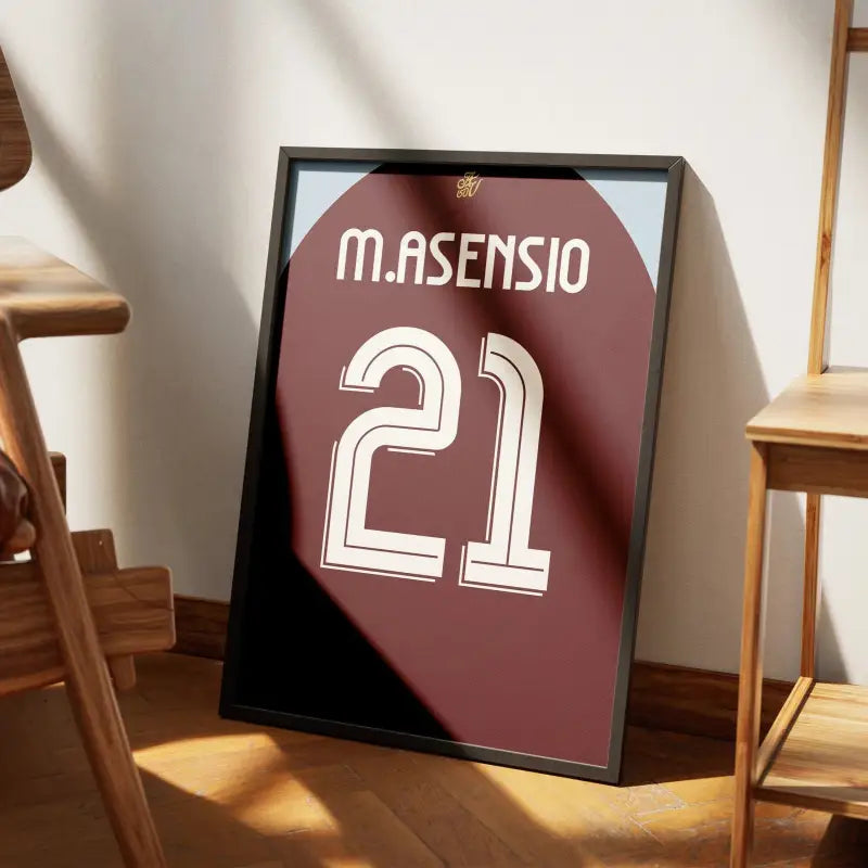 Affiche Aston Villa Domicile 2024-25 – Affiche encadrée personnalisée - Cadre Perso