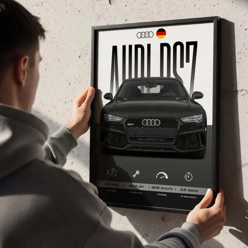 Affiche Audi RS7 – Affiche encadrée personnalisée - Cadre Perso