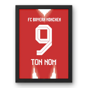 Affiche Bayern Munich Domicile 25-26 – Affiche encadrée personnalisée - Cadre Perso