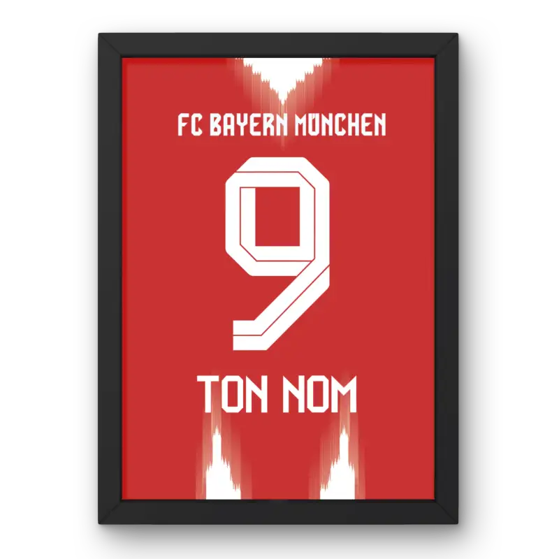 Affiche Bayern Munich Domicile 25-26 – Affiche encadrée personnalisée - Cadre Perso