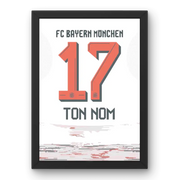 Affiche Bayern Munich Extérieur 25-26 – Affiche encadrée personnalisée - Cadre Perso