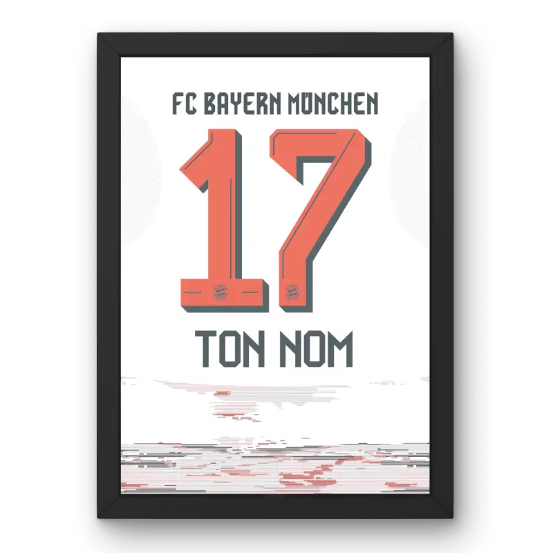 Affiche Bayern Munich Extérieur 25-26 – Affiche encadrée personnalisée - Cadre Perso