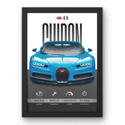 Affiche Bugatti Chiron – Affiche encadrée personnalisée - Cadre Perso
