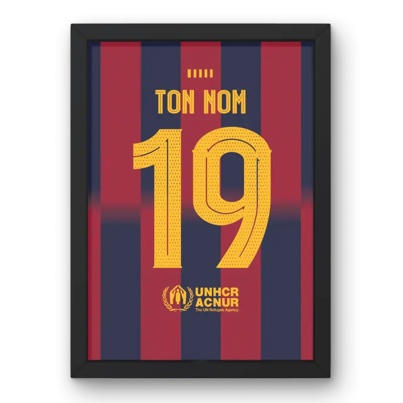 Affiche FC Barcelone Domicile 25-26 – Affiche encadrée personnalisée - Cadre Perso