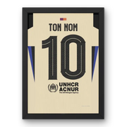 Affiche FC Barcelone Extérieur 25-26 – Affiche encadrée personnalisée - Cadre Perso
