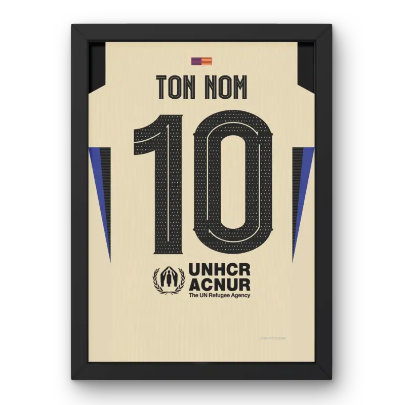 Affiche FC Barcelone Extérieur 25-26 – Affiche encadrée personnalisée - Cadre Perso