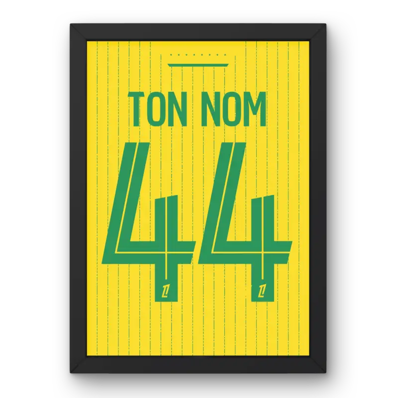 Affiche FC Nantes Domicile 25-26 – Affiche encadrée personnalisée - Cadre Perso