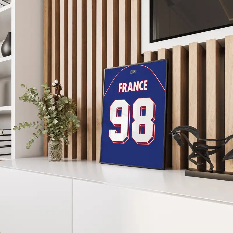 Affiche France Rétro 1998 – Affiche encadrée personnalisée - Cadre Perso