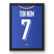 Affiche France Domicile Euro 2024 – Affiche encadrée personnalisée - Cadre Perso