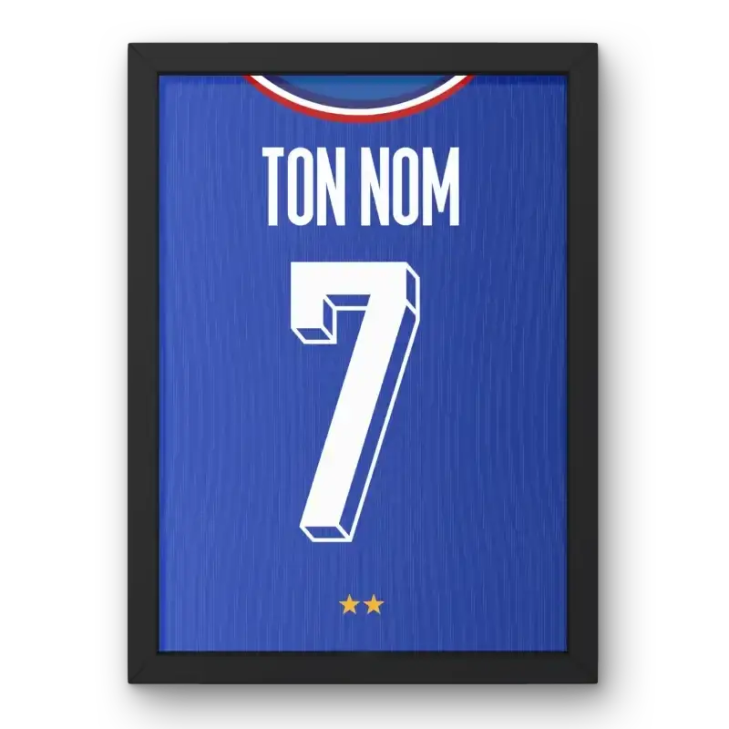 Affiche France Domicile Euro 2024 – Affiche encadrée personnalisée - Cadre Perso
