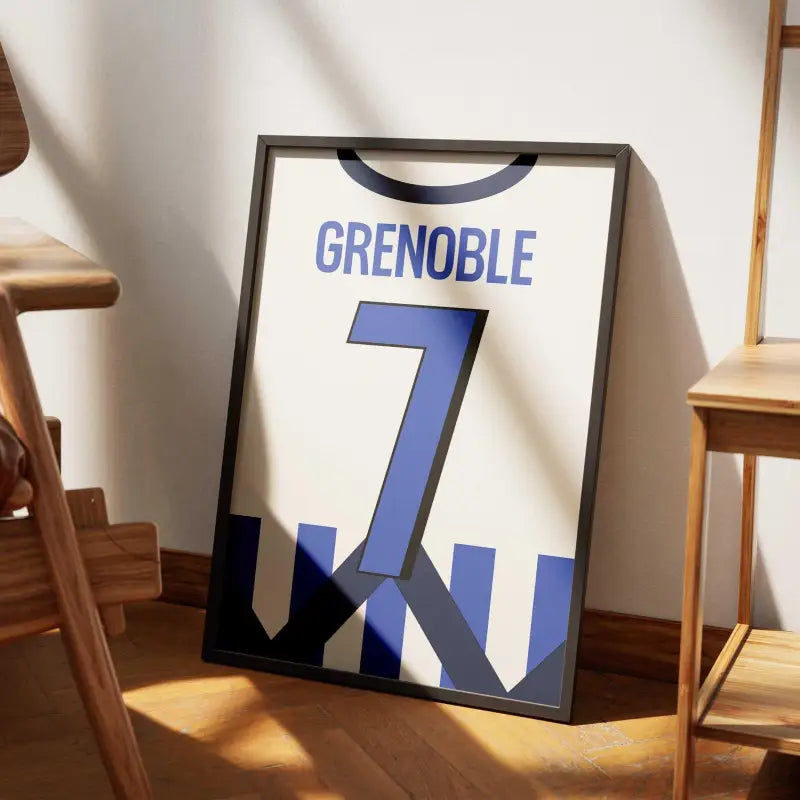 Affiche Grenoble Foot 38 Domicile 2024-2025 – Affiche encadrée personnalisée - Cadre Perso