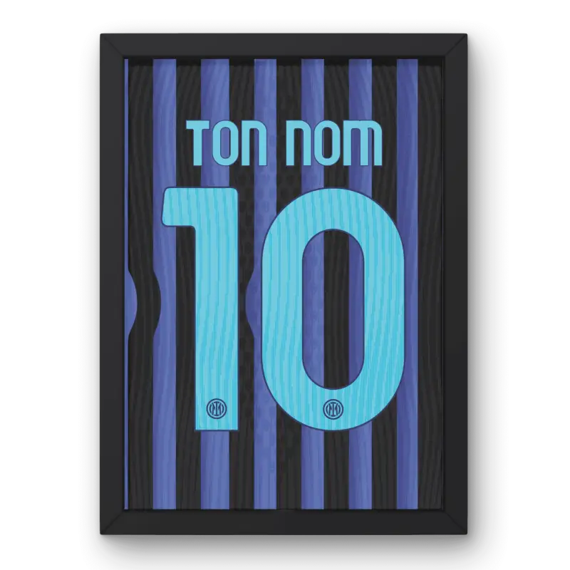 Affiche Inter Milan Domicile 25-26 – Affiche encadrée personnalisée - Cadre Perso