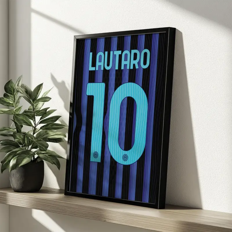 Affiche Inter Milan Domicile 25-26 – Affiche encadrée personnalisée - Cadre Perso