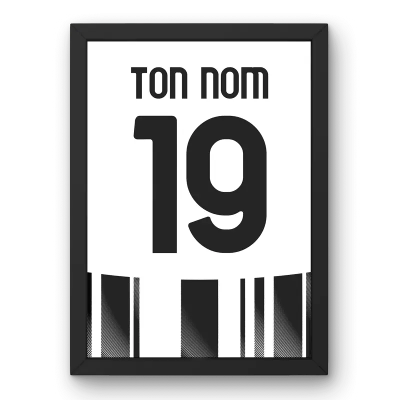 Affiche Juventus Domicile 25-26 – Affiche encadrée personnalisée - Cadre Perso