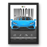 Affiche Lamborghini Huracán – Affiche encadrée personnalisée - Cadre Perso