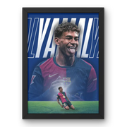 Affiche Lamine Yamal – Le Phénomène du Barça – Affiche encadrée personnalisée - Cadre Perso