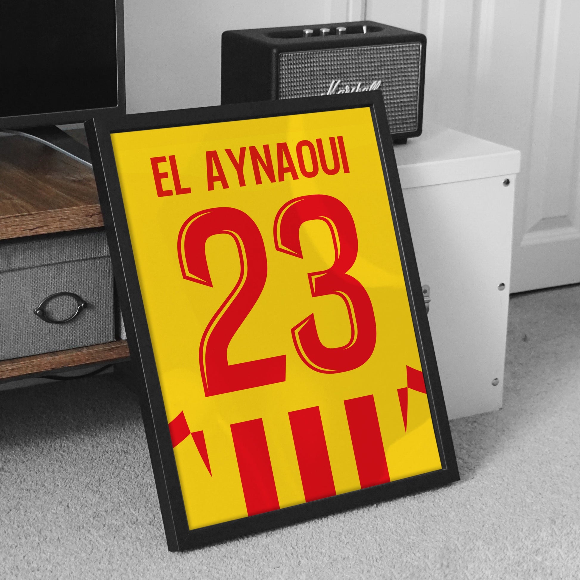 Affiche RC Lens Domicile 2024-2025 – Affiche encadrée personnalisée - Cadre Perso