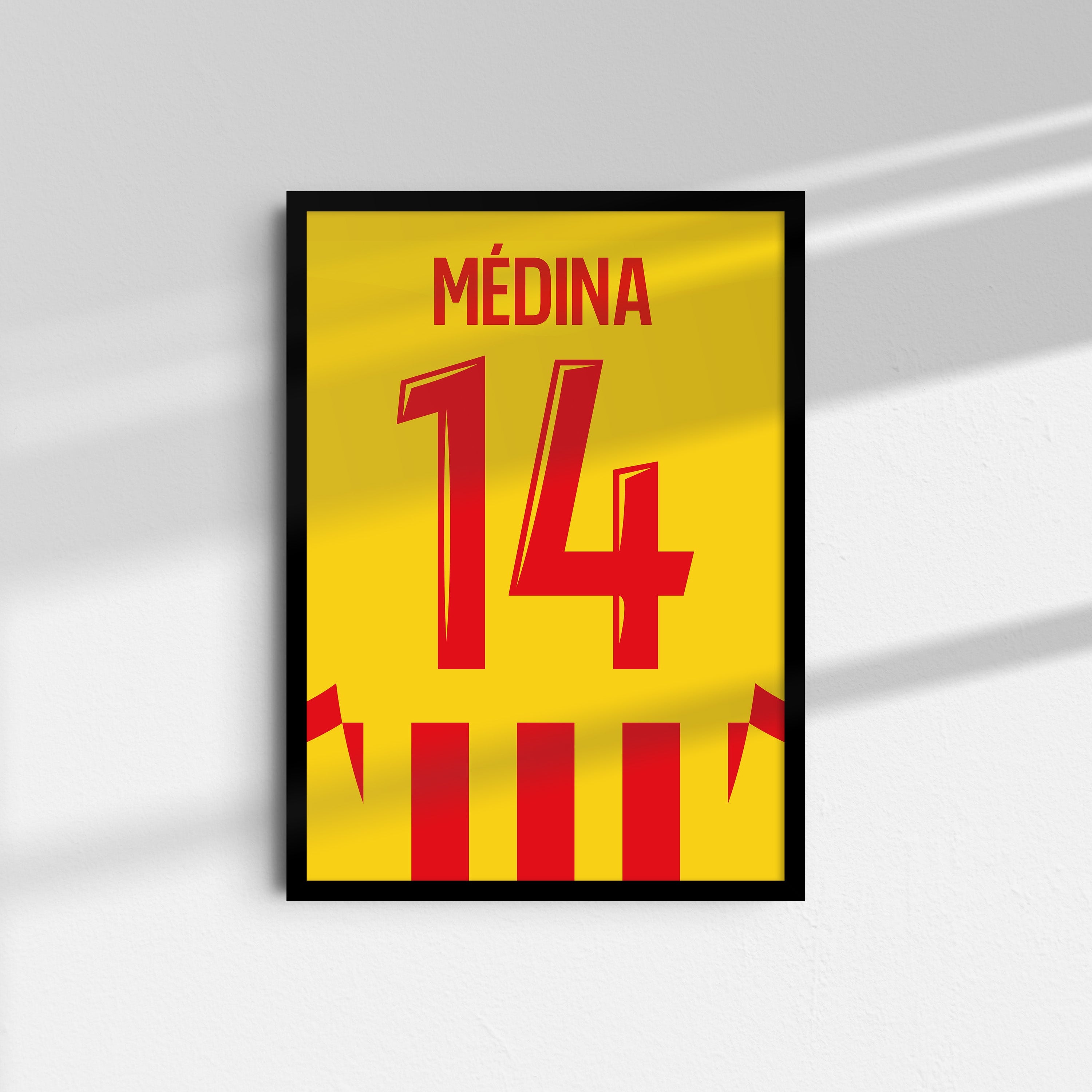 Affiche RC Lens Domicile 2024-2025 – Affiche encadrée personnalisée - Cadre Perso