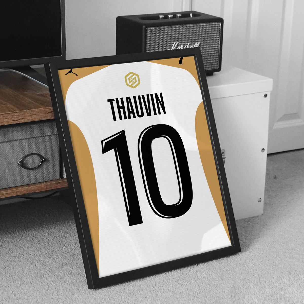 Affiche RC Lens Third 25/26 – Affiche encadrée personnalisée - Cadre Perso