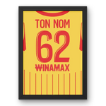 Affiche RC Lens Domicile 25-26 – Affiche encadrée personnalisée - Cadre Perso