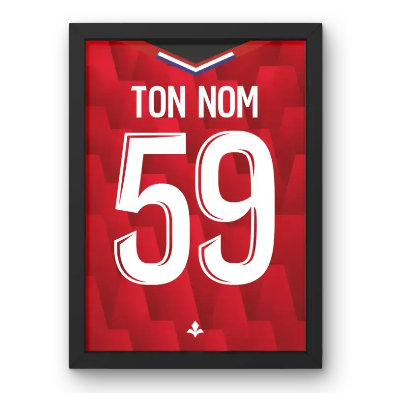 Affiche Lille LOSC Domicile 25-26 – Affiche encadrée personnalisée - Cadre Perso