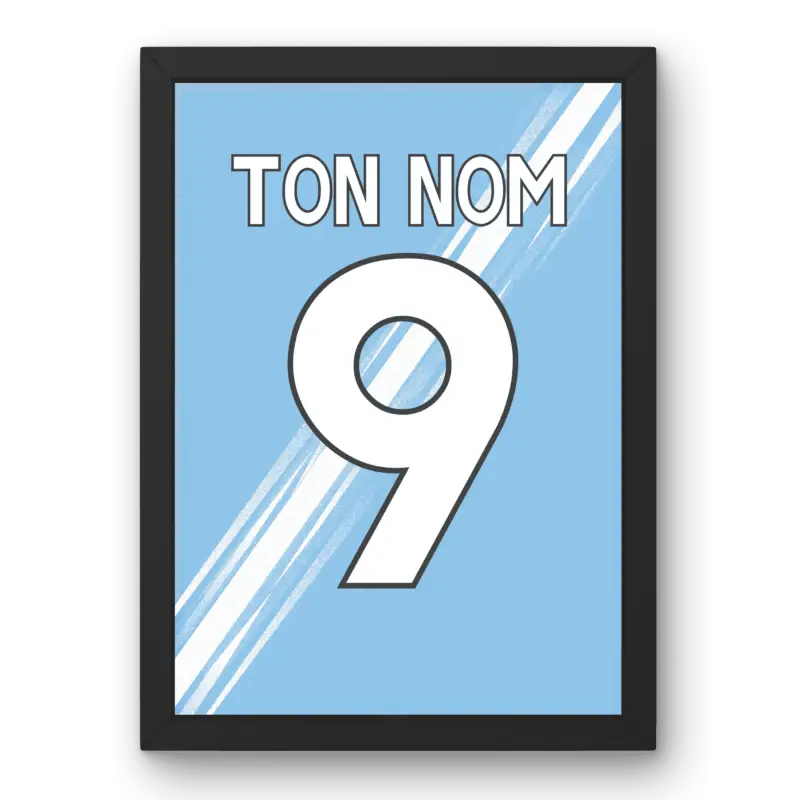 Affiche Manchester City Domicile 25-26 – Affiche encadrée personnalisée - Cadre Perso