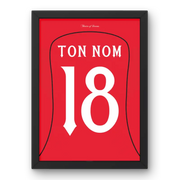Affiche Manchester United Domicile 25-26 – Affiche encadrée personnalisée - Cadre Perso