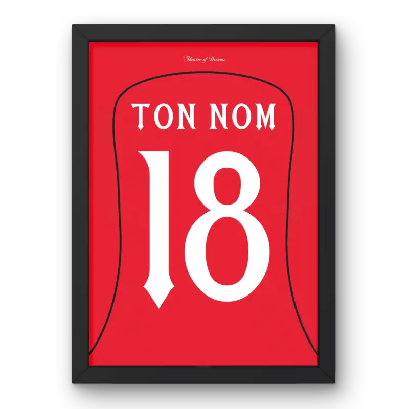 Affiche Manchester United Domicile 25-26 – Affiche encadrée personnalisée - Cadre Perso