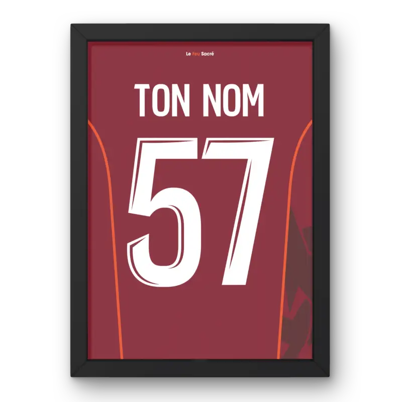 Affiche Metz Domicile 25-26 – Affiche encadrée personnalisée - Cadre Perso