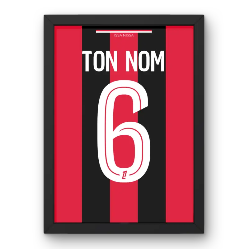 Affiche OGC Nice Domicile 25-26 – Affiche encadrée personnalisée - Cadre Perso
