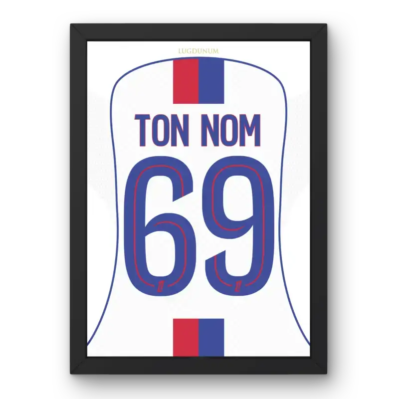 Affiche Lyon Domicile 25-26 – Affiche encadrée personnalisée - Cadre Perso