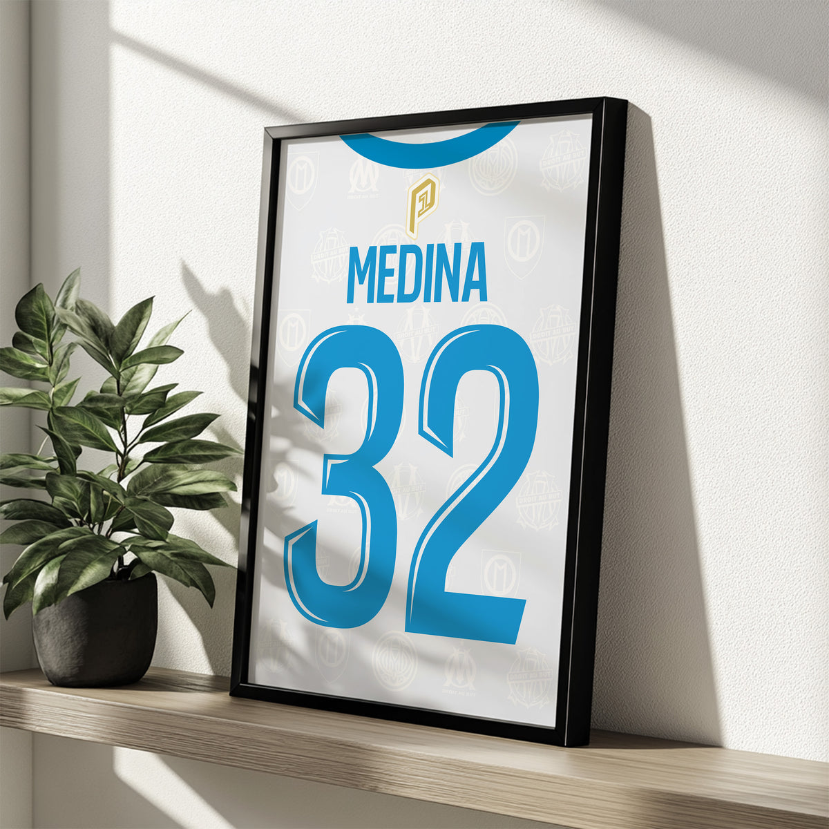 Affiche OM Domicile 25-26 – Affiche encadrée personnalisée - Cadre Perso