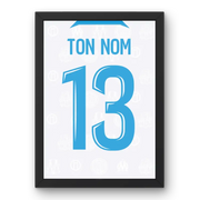 Affiche OM Domicile 25-26 – Affiche encadrée personnalisée - Cadre Perso