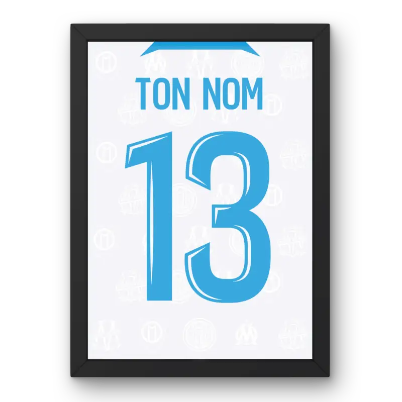 Affiche OM Domicile 25-26 – Affiche encadrée personnalisée - Cadre Perso