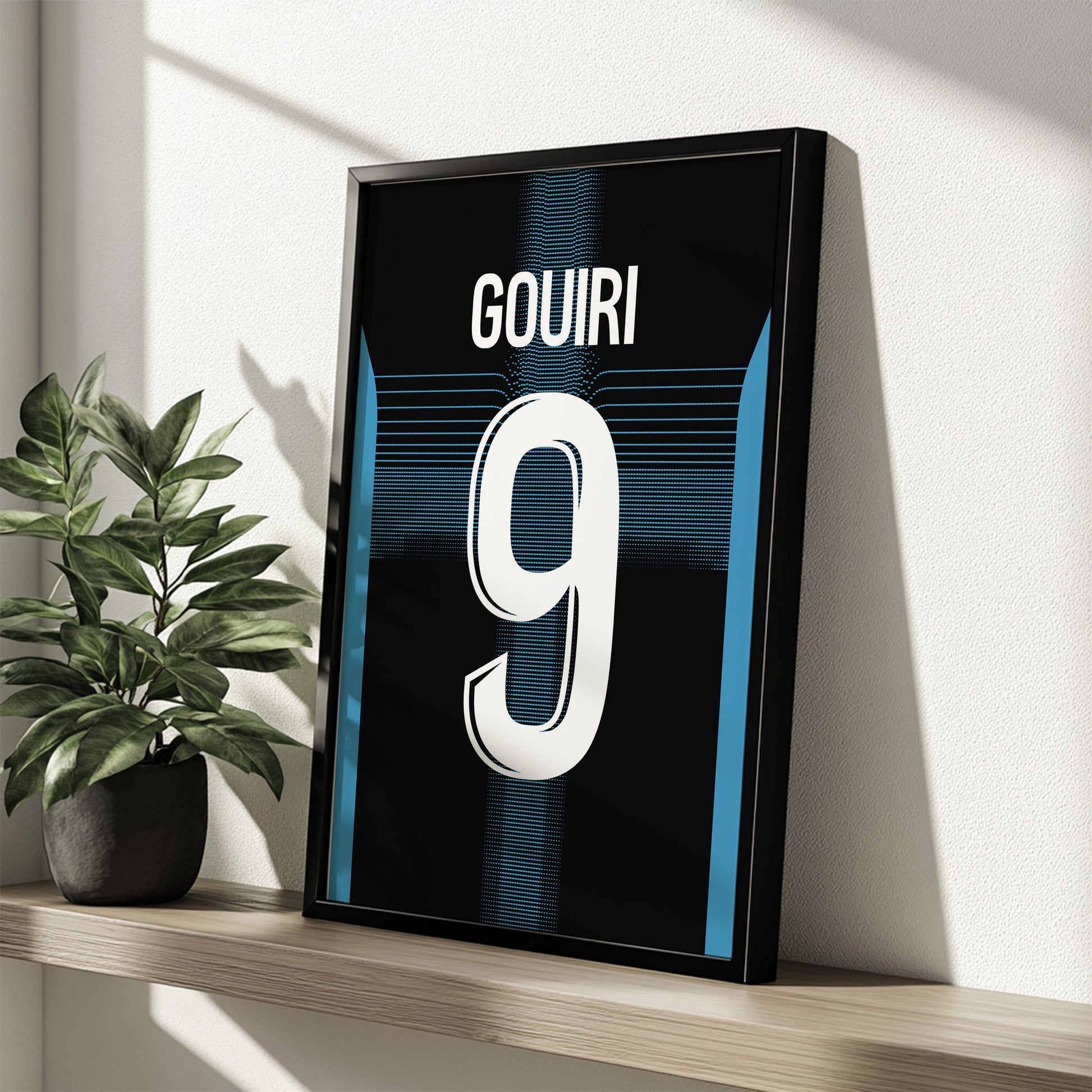 Affiche OM Extérieur 25/26 – Affiche encadrée personnalisée - Cadre Perso