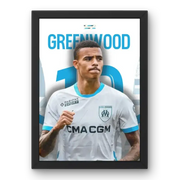 Affiche Mason Greenwood - Olympique de Marseille – Affiche encadrée personnalisée - Cadre Perso