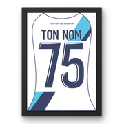 Affiche Paris FC Extérieur 25/26 – Affiche encadrée personnalisée - Cadre Perso